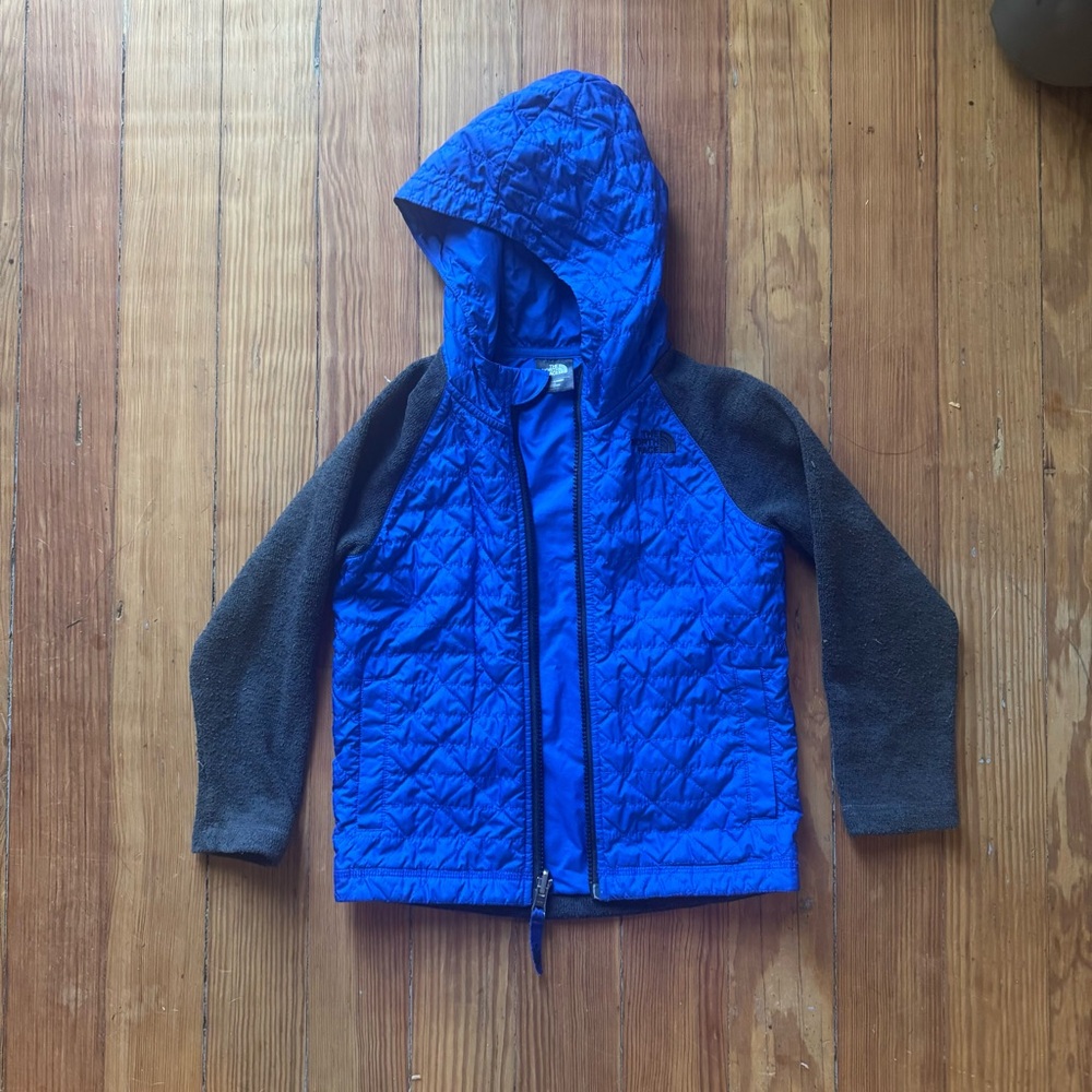 The North Face Quilted Blue and Black Jacket